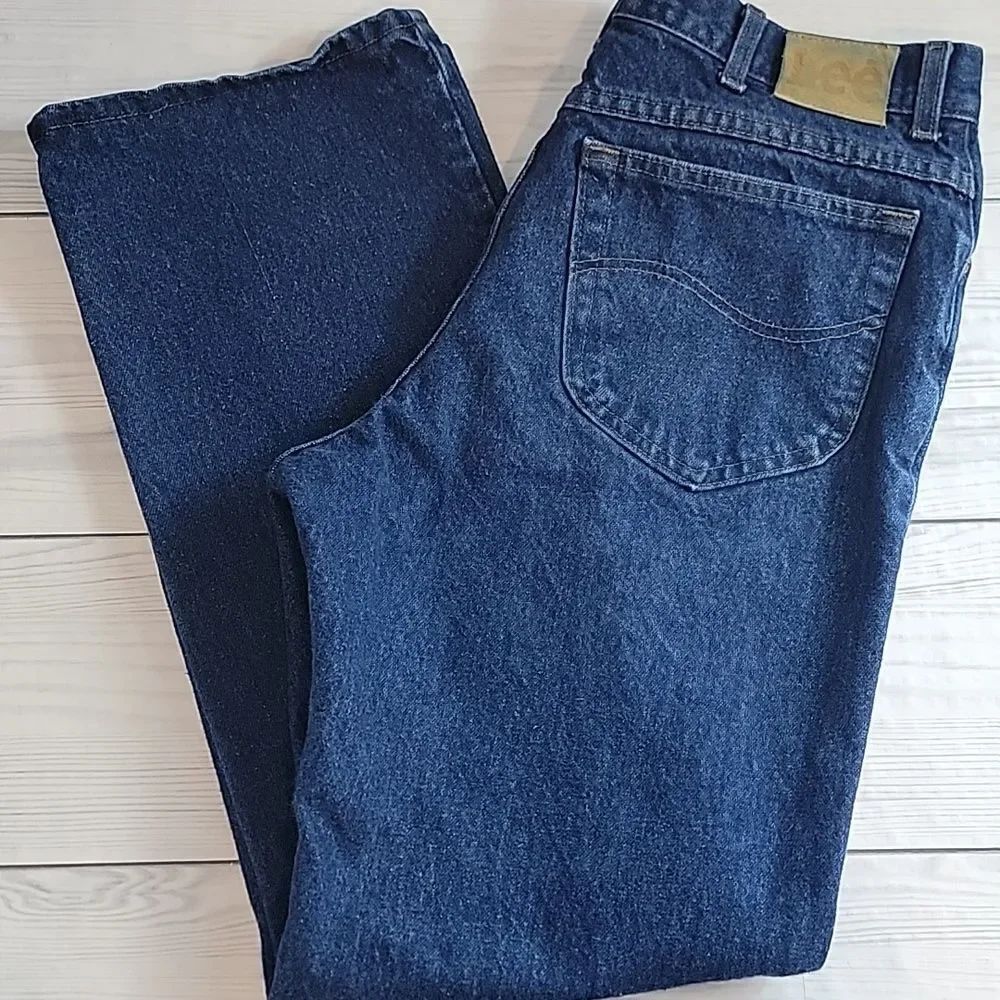 Lee Vintage 90s Blue Denim Straight Leg Jeans Mens 36" X 31"